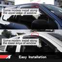 NI60 Original Side Window Wind Vent Deflector,4pcs Outside Mount Tape-On Nice Sun Rain Guards Set,Window Visor fit for 2017-2023 Nissan Armada