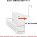 Hanging Bathroom Baskets Fine Mesh Wire Storage Basket Over Cabinet Door Organizer No Drilling Required for Kitchen Bathroom Office, Large, 2 Pack