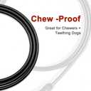 Heavy Duty Dog Leash, Chew Proof Metal Leash for Large Dogs (Up to 250lbs), WireRope Dog Leashes with Soft Silicone Grip (Black, 10 FT)