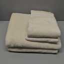 4 Piece Towel Set, Includes 2 Bath, 2 Hand, Beige