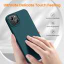 OuXul for iPhone 14 Case, iPhone 13 Case Shockproof Liquid Silicone Protective Phone Case with Soft Anti-Scratch Microfiber Lining Ultra Slim Drop Protection Phone Cover 6.1 inch(Blackish Green)