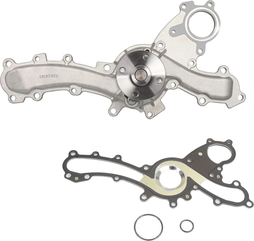 IRONTREE AW6047 Professional Water Pump Kit with Gasket Compatible with 2005-2018 Toyota Avalon Camry Highlander Venza RAV4 Sienna, 2007-2018 Lexus ES350 RX350 RX450H, 3.5L V6 Engine, OE Replacement