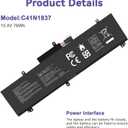 C41N1837 Laptop Battery for ASUS ROG Zephyrus G15 GA501I GA502 GA502D GA502DU GA502GU GA502IV GU502 GU502DU GX502GW GX532GV GU532GW GU502LU GU502LW GU502LV GX502LXS GX502GV GX502GW 0B200-03380100