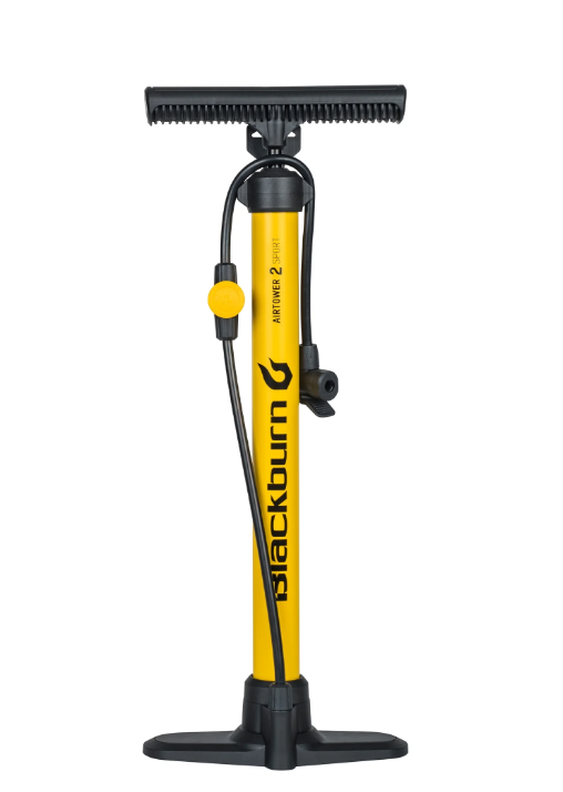 Blackburn Air Tower 2 Sport and Bicycle Floor Pump, 100 PSI, Yellow