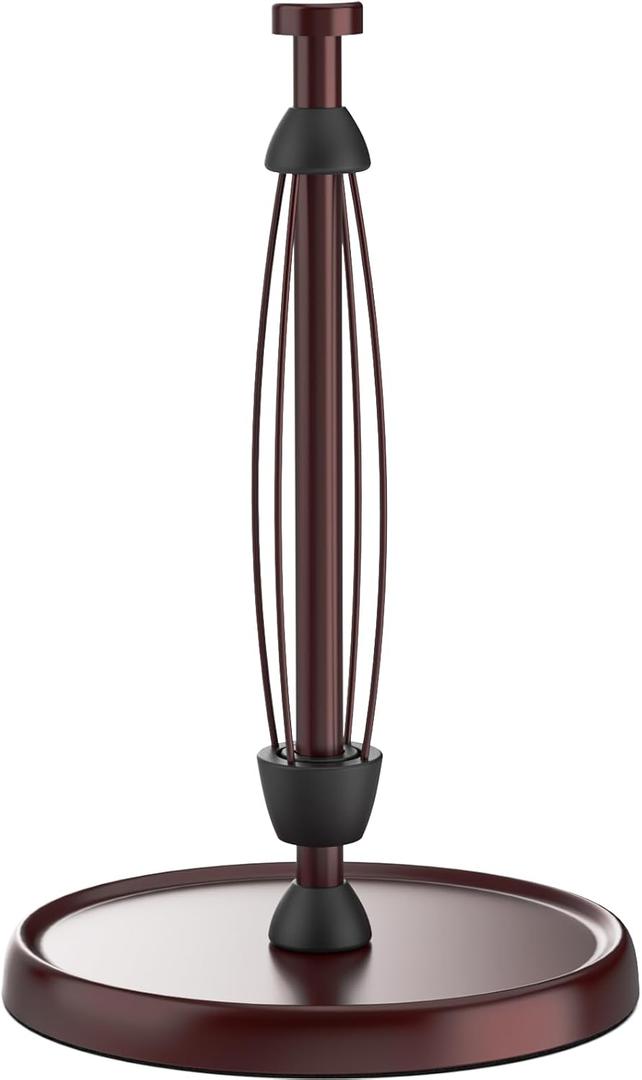 Oil Rubbed Bronze Paper Towel Holder Countertop, Bronze Kitchen Accessories Decor, Stainless Steel, Paper Towel Roll Holder Stand with Ratchet Mechanism for Kitchen Bathroom Farmhouse Essentials