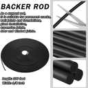 Frienda Backer Rod Foam Rubber Caulk Saver Concrete Expansion Joint Filler Weather Strip Seal for Gaps and Joints (Black,1/8 Inch x 100 ft)