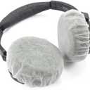 Fancystyle Pack of 200 Disposable Headphone Covers Sanitary Earpad Covers White 11cm