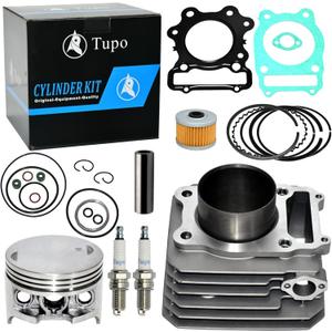 Tupo 74mm Air-Cooled Cylinder Piston Ring Gasket Top End Rebuild Kit Compatible with Honda 300 Fourtrax 300 TRX300FW TRX300 Fourtrax300 4x4 2x4 1988-2000