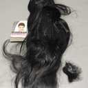 Long Black Wig Women's Long Straight Middle Part Synthetic Halloween Costume Full Wig (Black)