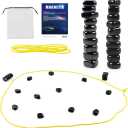 Magnetic Strategy Board Game Set, 20 Black Pieces with Storage Bag, Family Tabletop Game with Rope Boundary, Contemporary Style Game for Kids and Adults, Compact Size