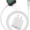 USB C Apple Watch Charger, [ MFi Certified ] Magnetic iWatch Fast Charging Cable Cord 6ft and Type C Wall Charger Plug Block for Apple Watch Series Ultra 2/ Ultra/ 11/ 10/ 9/ 8/ 7/ 6/ SE/ 5/ 4/ 3/ 2