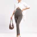 POSHDIVAH Maternity Workout Leggings with Pockets Ultra Soft Yoga Pants (S)