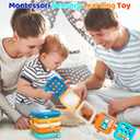 Montessori Busy Board for 1 Year Old, Airplane Toys for Babies 6-12 Months, Sensory Fine Motor Skills Activity Cube, Baby Travel Car Seat Toys for Toddler 1-3