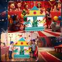 Colingmill 3ft Circus Theme Party Decorations Carnival Carousel Cardboard Cutout Life Size Funny Photo Booth Prop Decor for Circus Birthday Baby Shower Party Supplies Event Outdoor Yard Garden, 35.43 inches
