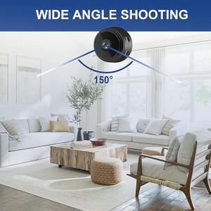 Mini Security Camera, 4K HD WiFi Home Indoor Outdoor Camera for Baby/Pet/Nanny, IP Camera Remote Viewing for Security with iOS,Android Phone APP(Video Only)