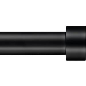 1 Inch Curtain Rods for Windows 66 to 120, Outdoor Heavy Duty Adjustable Curtain Rod, Indoor Modern Drapery Pole, Black, 66-120"
