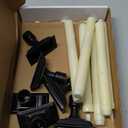 Homemory 6 Pcs Window Candles with Remote Timer Dimmer, Christmas Candles for Window Battery Operated, Ivory Flameless Taper Candle with Holders and Suctions, LED Candlesticks for Xmas Holiday Decor