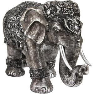 Red Lantern 20" Auspicious Elephant Statue