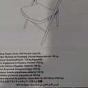 Amazon Basics Sturdy Foldable Plastic Chair, Portable, 350-Pound Capacity, White, 6-Pack