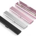 Portable Toothbrush Travel Case: 3 Pack Breathable & Dirt-Proof Hotel Camping Outdoor - Aluminum for Storage Recyclable Traveler (3, Multicolor)