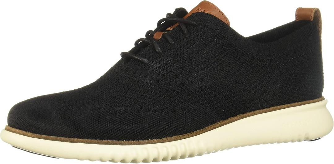 Cole Haan Men's 2.Zerogrand Lightweight Stitchlite Oxford, Black/Ivory, 10.5