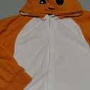 Unisex Kids Animal Pajamas Onesie Children's Cartoon Halloween Costume (Orange)