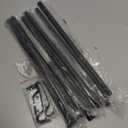 5/8 Inch Black Curtain Rod for Window 17 to 52 Inch, Small Window Curtain Rod With Brackets for Cafe, Windows, Kitchen, Bedroom, Living Room, Sliding Glass Door, Drilling Installation