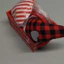 CRCZK Valentine's Day Decorations Wooden Crate with 1 Gnome Plush 4 Cotton Love 1 Pack Laffia Farmhouse Table Decor for Home Kitchen Tiered Tray Mantle Shelf Desk Decor