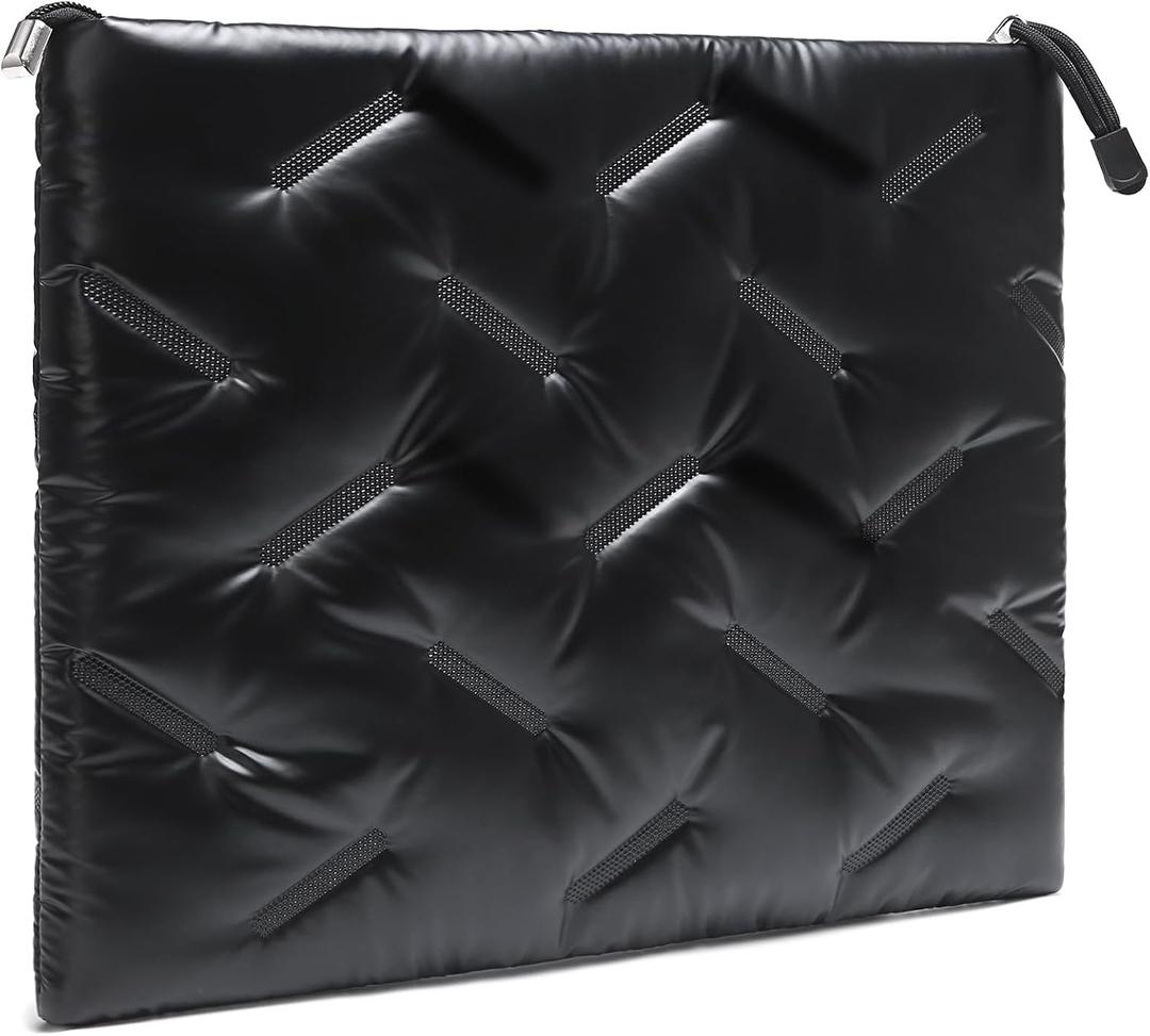 15-16 Inch Puffy Laptop Sleeve for MacBook Pro 16 M4/M3/M2/M1 Pro/Max 2024-2021, 15.6 inch Chromebook, ASUS Vivobook 16/15, 15.6 inch Dell Latitude, HP Pavilion 15, Meteorite Black