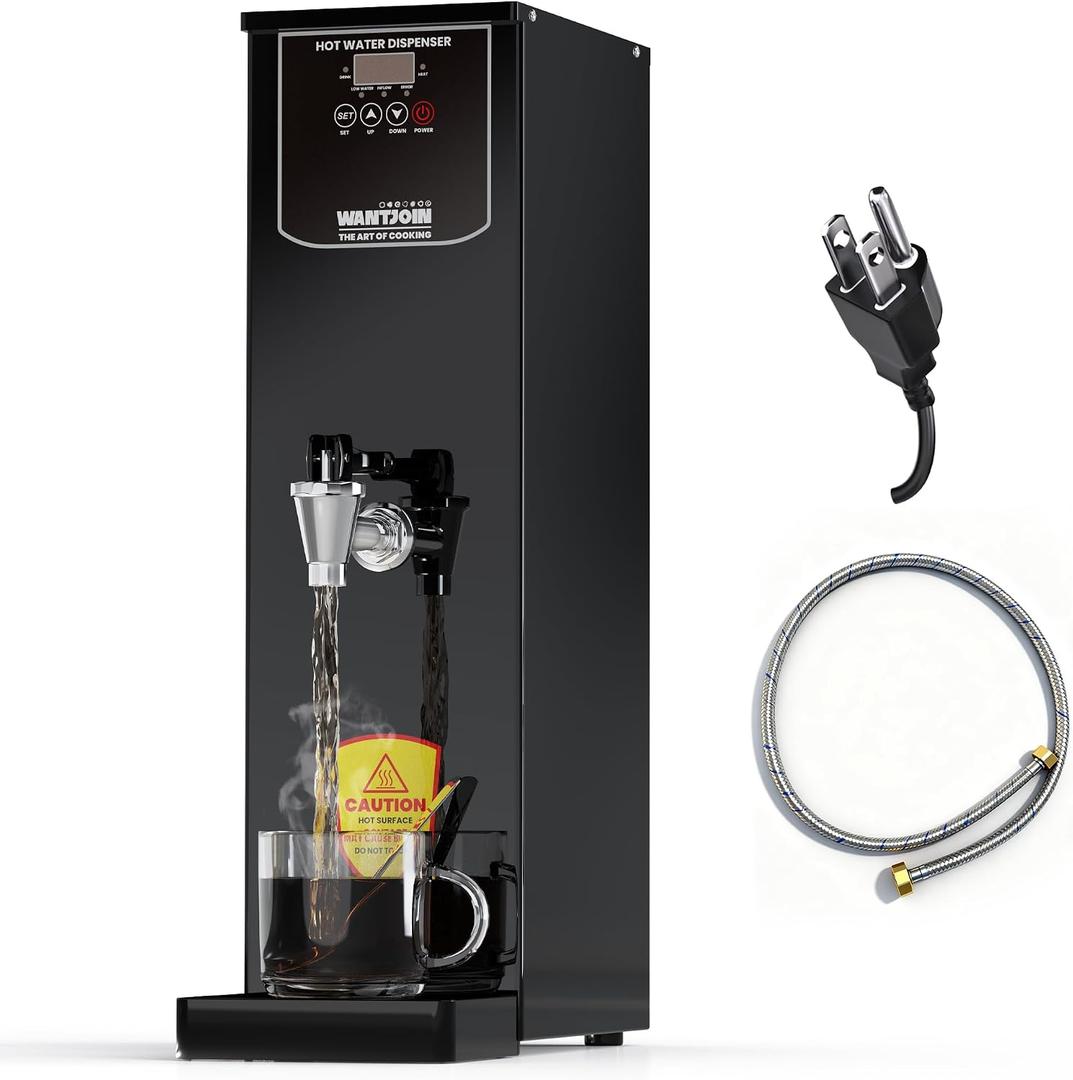 WantJoin Commercial Water Boiler - Electric Hot Water Dispenser 35L(9.2 GAL)/Hour Step-Heating Automatic Temperature Control 32°F - 212°F for Boba Tea Coffee Shop Office