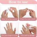 4 Pcs Waterproof Finger Protector Waterproof Toe Cover Silicone Finger Protectors for Wounds for Wounds, Bathing and Nail Care(Large)