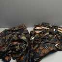 StangH Black Velvet Curtains 84 inches Long - Printed Floral Design Home Decoration Luxury Thermal Insulated Blackout Window Treatment Set for Living Room, 52x84-inch, 2 Panels