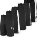 Only 4 Pack Men's Active Quick Dry Fit Shorts - Athletic Running Gym Workout Casual Shorts with Pockets Bulk 2XL
