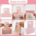 30 Pcs Coffee Drink Carrier with Handle(2 Cups or 4 Cups),Assemblable Drink Holder with Handle,Disposable Cup Holders for Drinks, Great for All Your Drink and Food Delivery,Coffee CarrierWhite,Pink