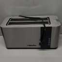 Mueller UltraToast Full Stainless Steel Toaster 4 Slice, Long Extra-Wide Slots for Bagels and Waffles, 6 Browning Levels, LED Display, Cancel/Defrost/Reheat Functions & Removable Tray, Kitchen Gadgets