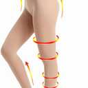 Medical Compression Pantyhose for Women & Men, 20-30mmHg Graduated Support Tights, Opaque Footless High Waist Tights, Graduated Tights for Varicose Veins, Edema, Deep, Thrombosis, During (Beige), Large 