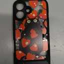 Bouvardia for iPhone 16 Case (Cat & Strawberries) | Compatible with Magsafe, Cute Girly Design for Women, Shockproof & Aesthetic