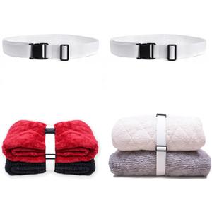 3 x 2PCS Bed Sheet Organizer Bands, Bed Sheet Straps Organizer and Storage Keepers, Elastic Adjustable Straps for Bedding, Sheets Organizer for Closet, Sheet Keeper Bedding Band (6.6FT)