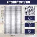 Homaxy Premium Kitchen Towels(16”x 28”, 6 Pack), Check Design, Dusty Blue