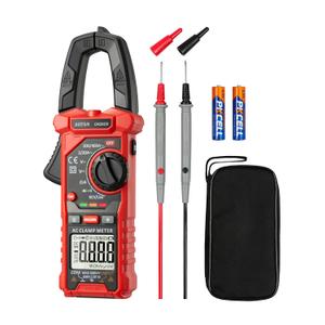AstroAI Digital Clamp Meter Multimeter 2000 Counts Amp Voltage Tester Auto-ranging with AC/DC Voltage, AC Current, Resistance, Capacitance, Continuity, Live Wire Test, NCV, Black