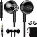 LUDOS SPECTA Wired Earbuds in-Ear Headphones, Earphones with Microphone for Clear Calls, Noise Isolating, for iPhone, iPad, Samsung, Laptop, School Students, Kids, Women, Small Ears