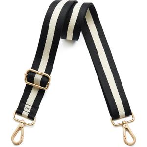 Kolti Purse Strap Replacement Crossbody Handbag Stripe Wide Adjustable (Gold Buckle-24)