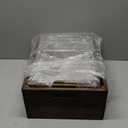 Frcctre Set of 3 Wood Nesting Storage Crates with Handles, Decorative Farmhouse Wooden Crates Storage Containers Rustic Handmade Natural Solid Wood Basket