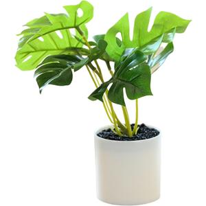 Artificial Leaf Simulation Pot Plant Realistic Looking Not Wither Geometric Shape Potted Unfading Maintenance Free Decorate Exquisite Details Fake Plant Leaf