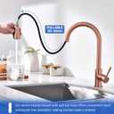 TUTEW Touchless Kitchen Faucet with Pull Down Sprayer, Red Copper Motion Sensor Kitchen Sink Faucet Single Hole, Spot Resist Stainless Steel Single Handle Commercial Modern Faucet