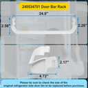 UPGRADED 240534701 Door Shelf Rack Bar Compatible with Frigidaire or Kenmore Refrigerator Door Bar Retainer Rail Replace 948952, AP3214631, PS734936 Frigidaire Replacement Shelf Door Bin Parts
