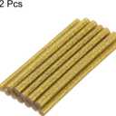 uxcell Mini Hot Glue Sticks for Glue Gun 7mm x 200mm Glitter Gold 12pcs