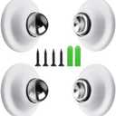 WKZO 2-Pack 1.9 Inch Universal Strong Magnetic Door Stopper, Hundred Funnel Shape for RV/Bedroom/Office Door/Camper,Trailer,White