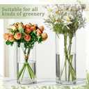 6pcs Clear Glass Cylinder Vases for Centerpieces, 4,8,12 Inch Tall Clear Flower Vases Wedding Decorations, Glass Hurricane Candle Holder for Table Shelf, Floral Vase Bulk for Home Decor