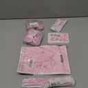 222PCS Pink Bow Party Favors Pink Bow Slap Bracelets Badges Keychains Stickers Temporary Tattoos Goodie Bags for Birthday Party Decorations Bridal Shower Bow Party Supplies for Girls Kids